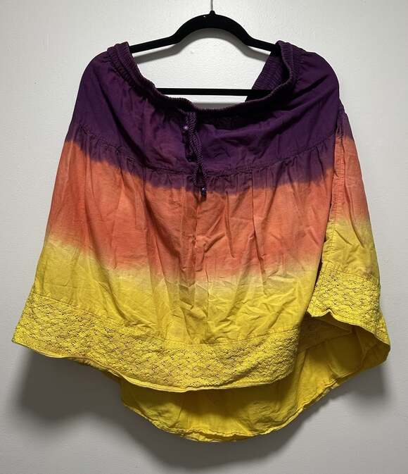 Lane Bryant Dresses & Skirts - Lane Bryant Women's Skirt Size 22/24 Boho Cottage Core Multicolor Dipped Skirt